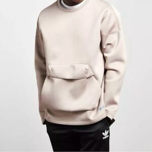 adidas Originals Badlander Crew Sweatshirt Tan Treifol AY8523 Beige Size XL